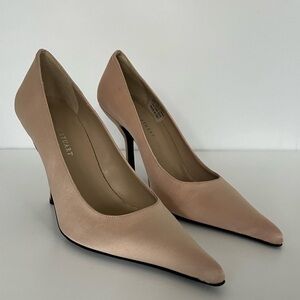 Colin Stuart Pink Satin Pointed Pumps Size 8
